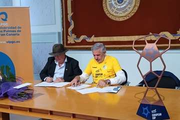 Recepción al Rocasa Gran Canaria por la ULPGC y firma de un convenio de colaboración/TA.